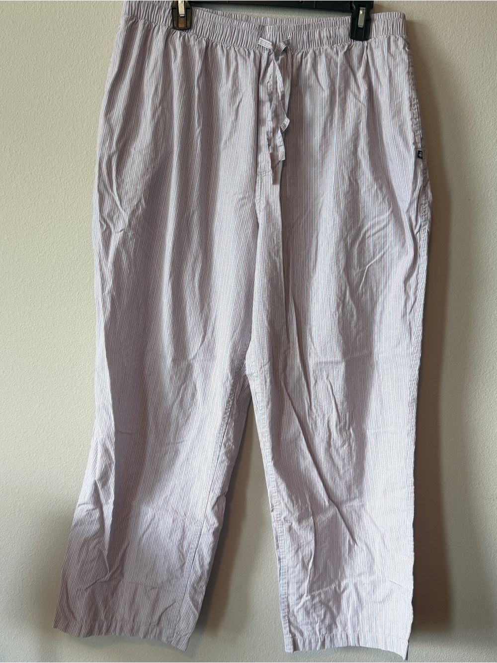 Brooks Brothers Light Blue, Brown, and White Pinstripe Pajama Pants Size Large